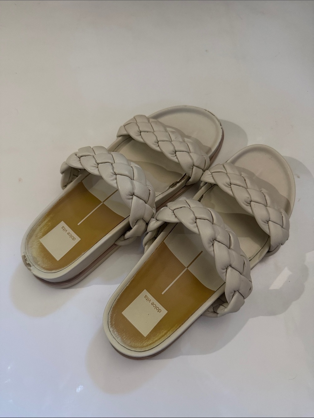 Women’s Braided Slide Sandals in Nude - Picture 2 of 4